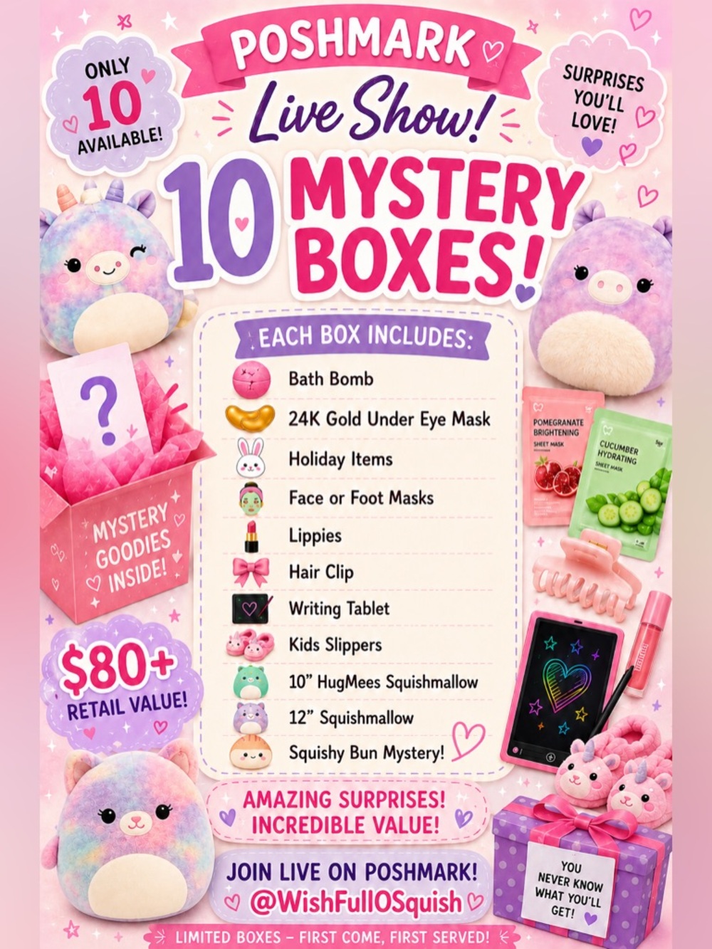 10 MYSTERY BOXES UP FOR GRABS!!